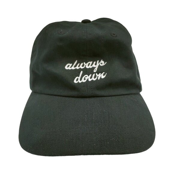 PINK Victoria’s Secret Adjustable Baseball Cap Black Always Down Strap Back - Picture 1 of 7